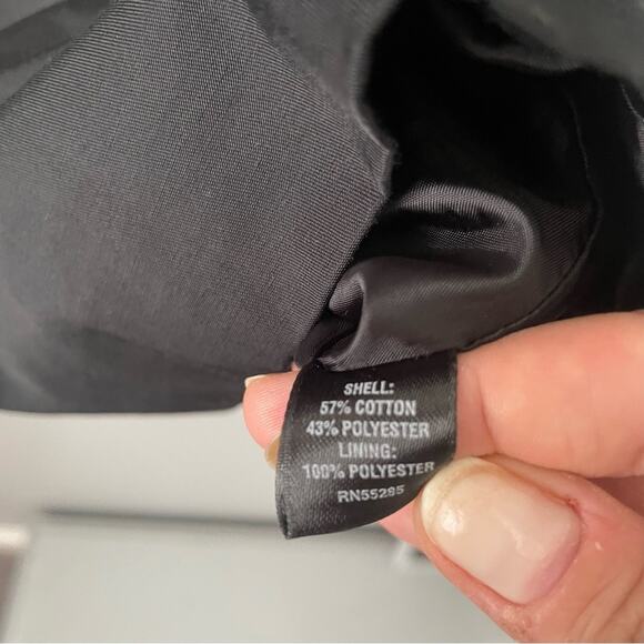 Express black trench coat jacket lightweight size large buttons - Picture 7 of 8